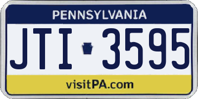 PA license plate JTI3595