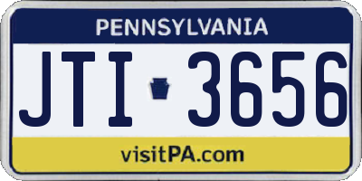 PA license plate JTI3656