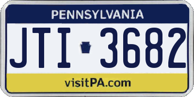 PA license plate JTI3682