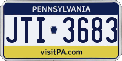 PA license plate JTI3683