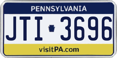 PA license plate JTI3696