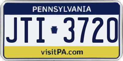 PA license plate JTI3720