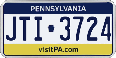 PA license plate JTI3724