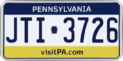PA license plate JTI3726