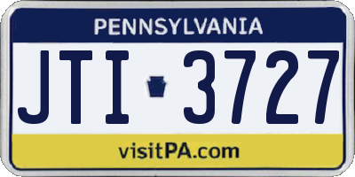 PA license plate JTI3727