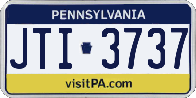 PA license plate JTI3737