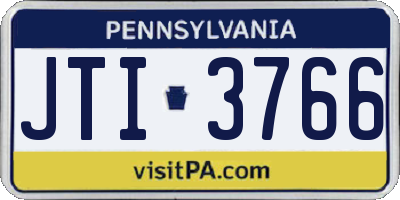 PA license plate JTI3766
