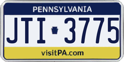 PA license plate JTI3775