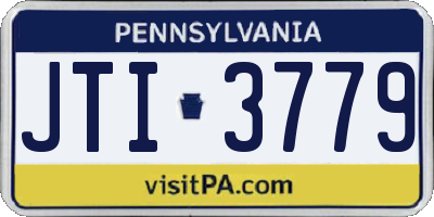 PA license plate JTI3779