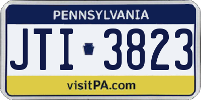 PA license plate JTI3823