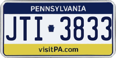 PA license plate JTI3833