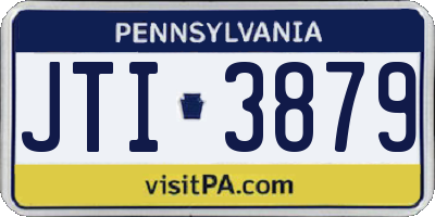 PA license plate JTI3879