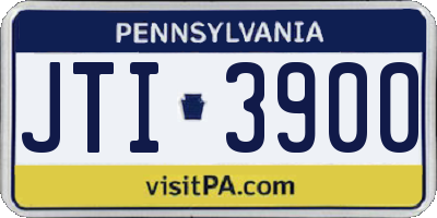 PA license plate JTI3900