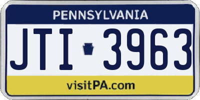 PA license plate JTI3963