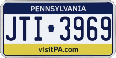 PA license plate JTI3969