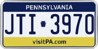 PA license plate JTI3970