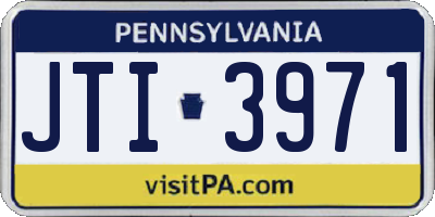 PA license plate JTI3971