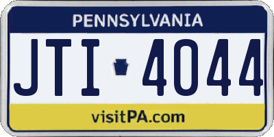 PA license plate JTI4044