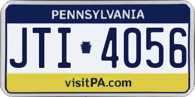 PA license plate JTI4056