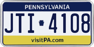 PA license plate JTI4108