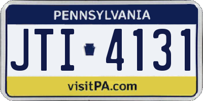 PA license plate JTI4131