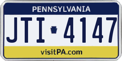 PA license plate JTI4147