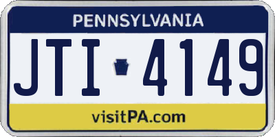 PA license plate JTI4149