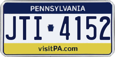 PA license plate JTI4152