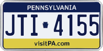 PA license plate JTI4155