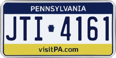 PA license plate JTI4161