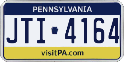 PA license plate JTI4164