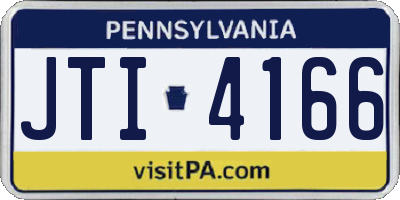 PA license plate JTI4166