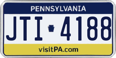 PA license plate JTI4188