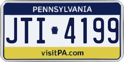 PA license plate JTI4199