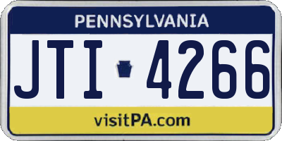 PA license plate JTI4266