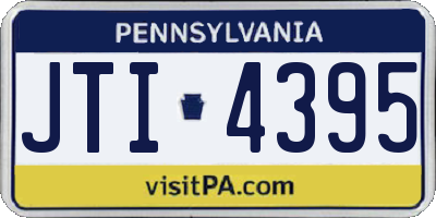 PA license plate JTI4395