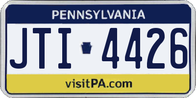 PA license plate JTI4426
