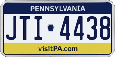 PA license plate JTI4438