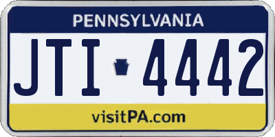 PA license plate JTI4442