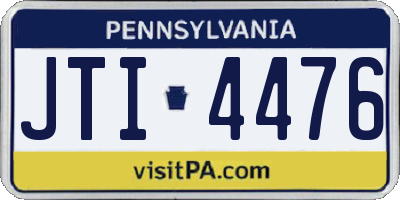 PA license plate JTI4476