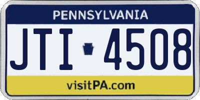PA license plate JTI4508