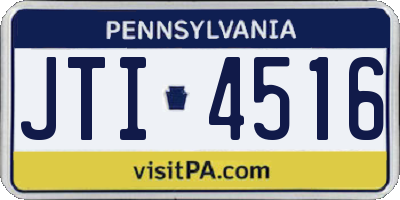 PA license plate JTI4516