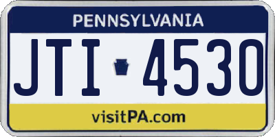 PA license plate JTI4530