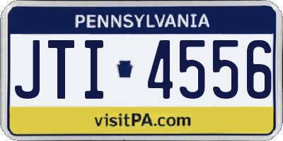 PA license plate JTI4556