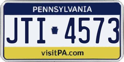 PA license plate JTI4573