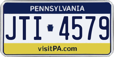 PA license plate JTI4579