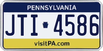 PA license plate JTI4586