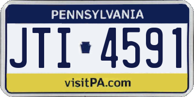 PA license plate JTI4591