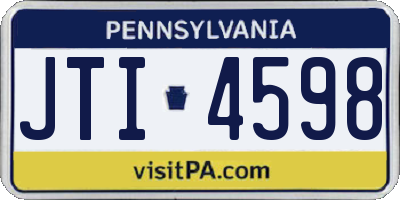 PA license plate JTI4598