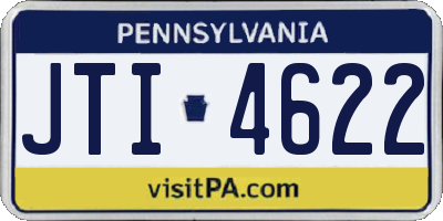 PA license plate JTI4622